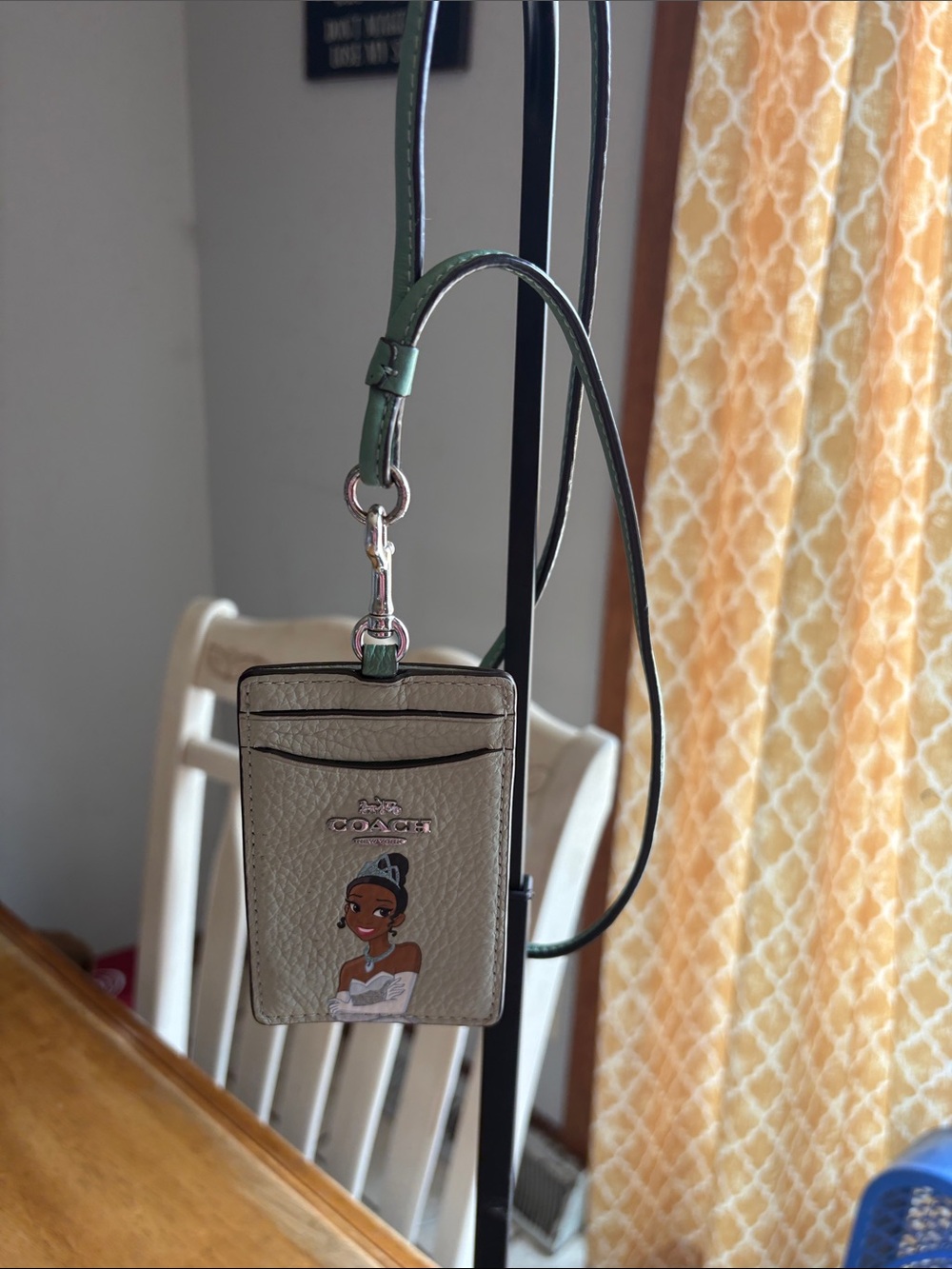 Coach sage disney princess Tiana Leather Lanyard